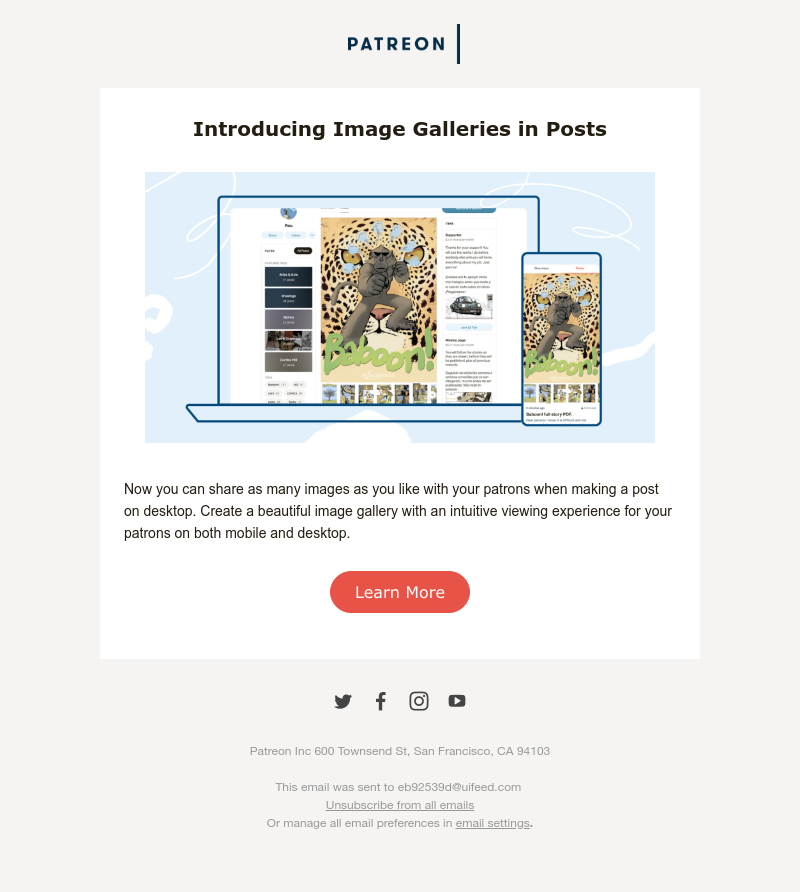 Patreon - New!  🖼 Image galleries in posts
