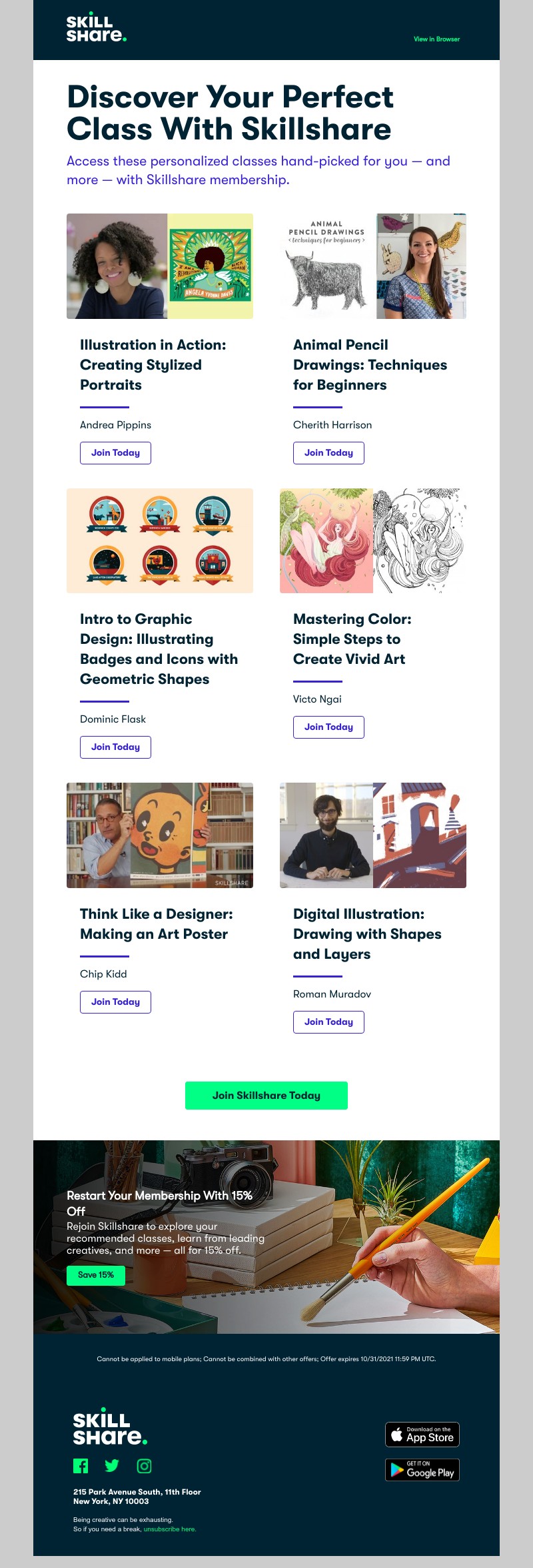 Skillshare - Sarah's Personal Class Recommendations