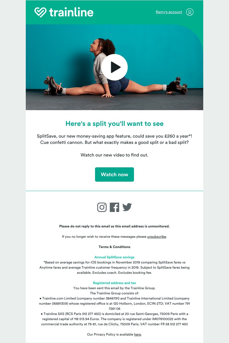 Trainline - What combines a breakdancer, a giant phone and a confetti cannon?
