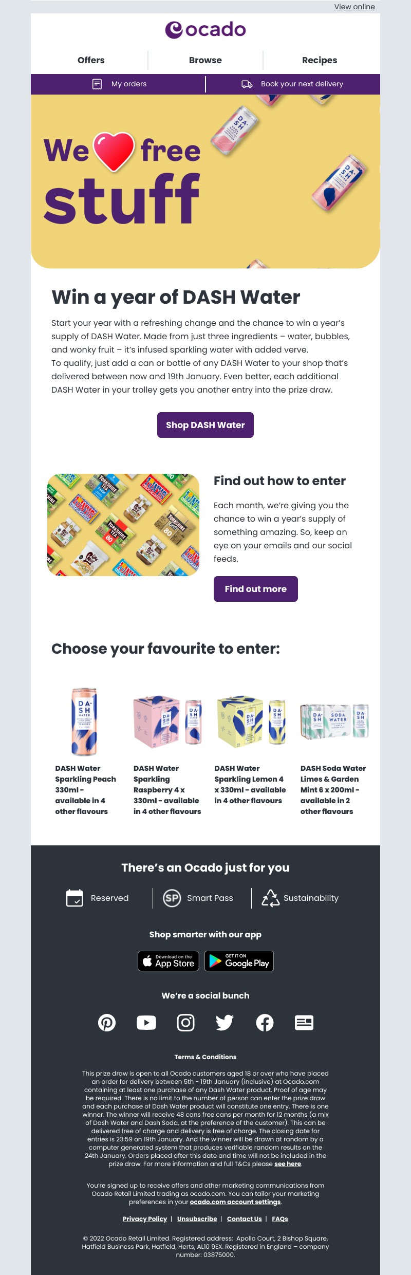  - Win a year of DASH Water