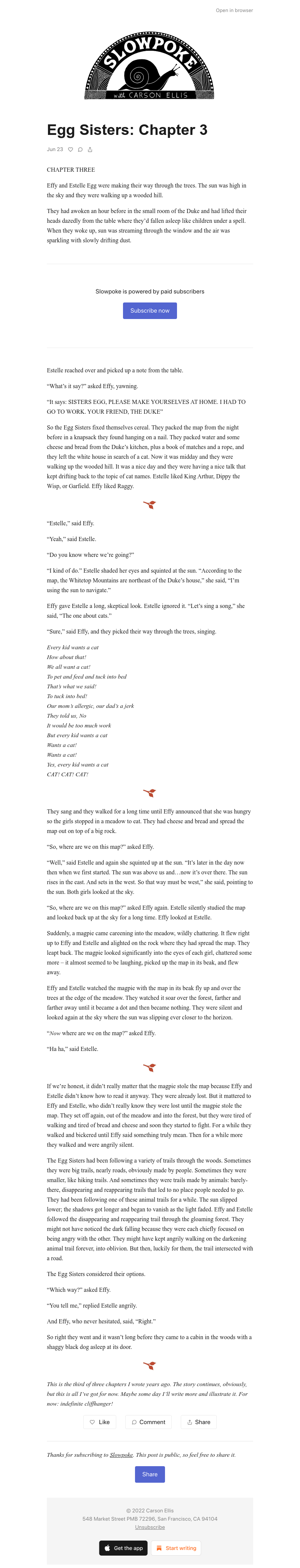 Substack - Egg Sisters: Chapter 3