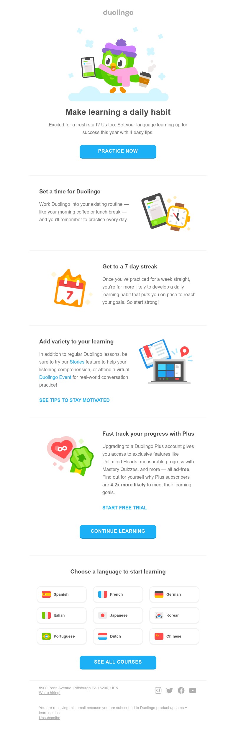 Duolingo - 🏋️ 4 tips to build (and keep!) your language learning habit