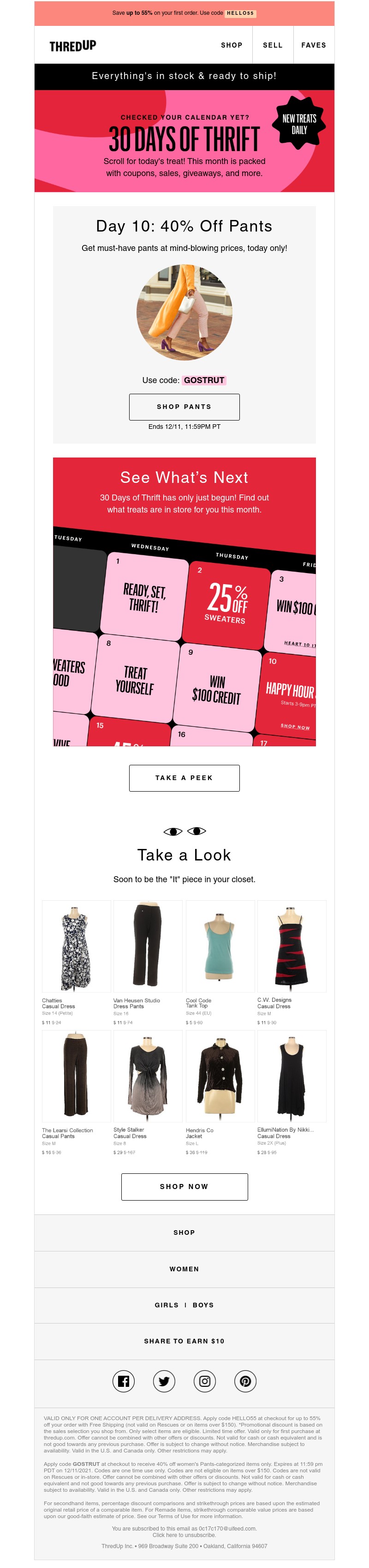 thredUP - TODAY ONLY: 40% off 👖✨