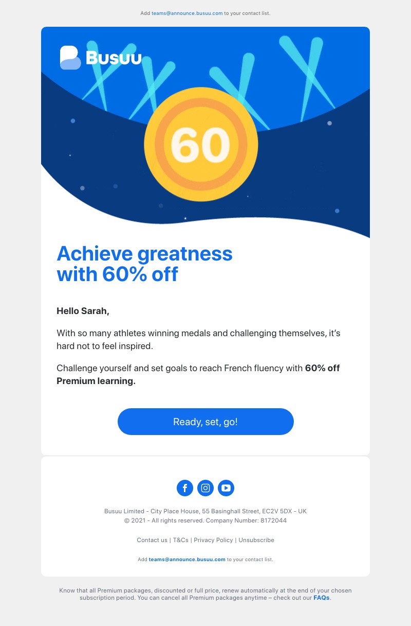 Busuu - 🔑 60% off Premium - it’s the key to success!