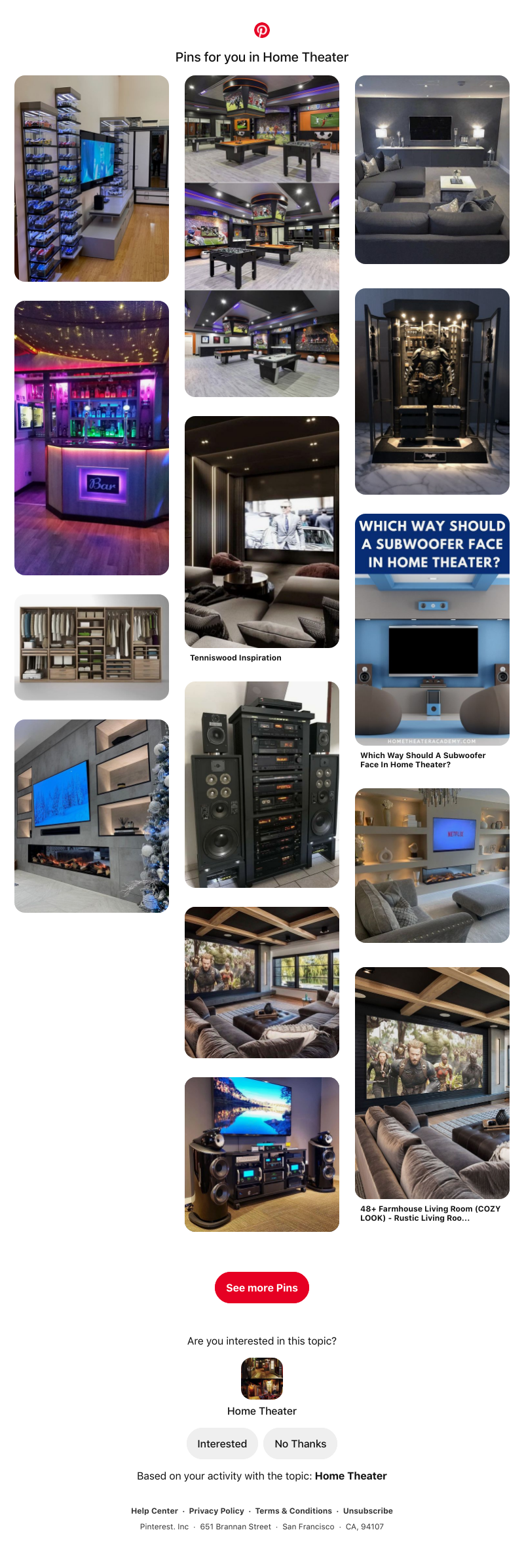 Pinterest - 14 Home Theater Pins you might like