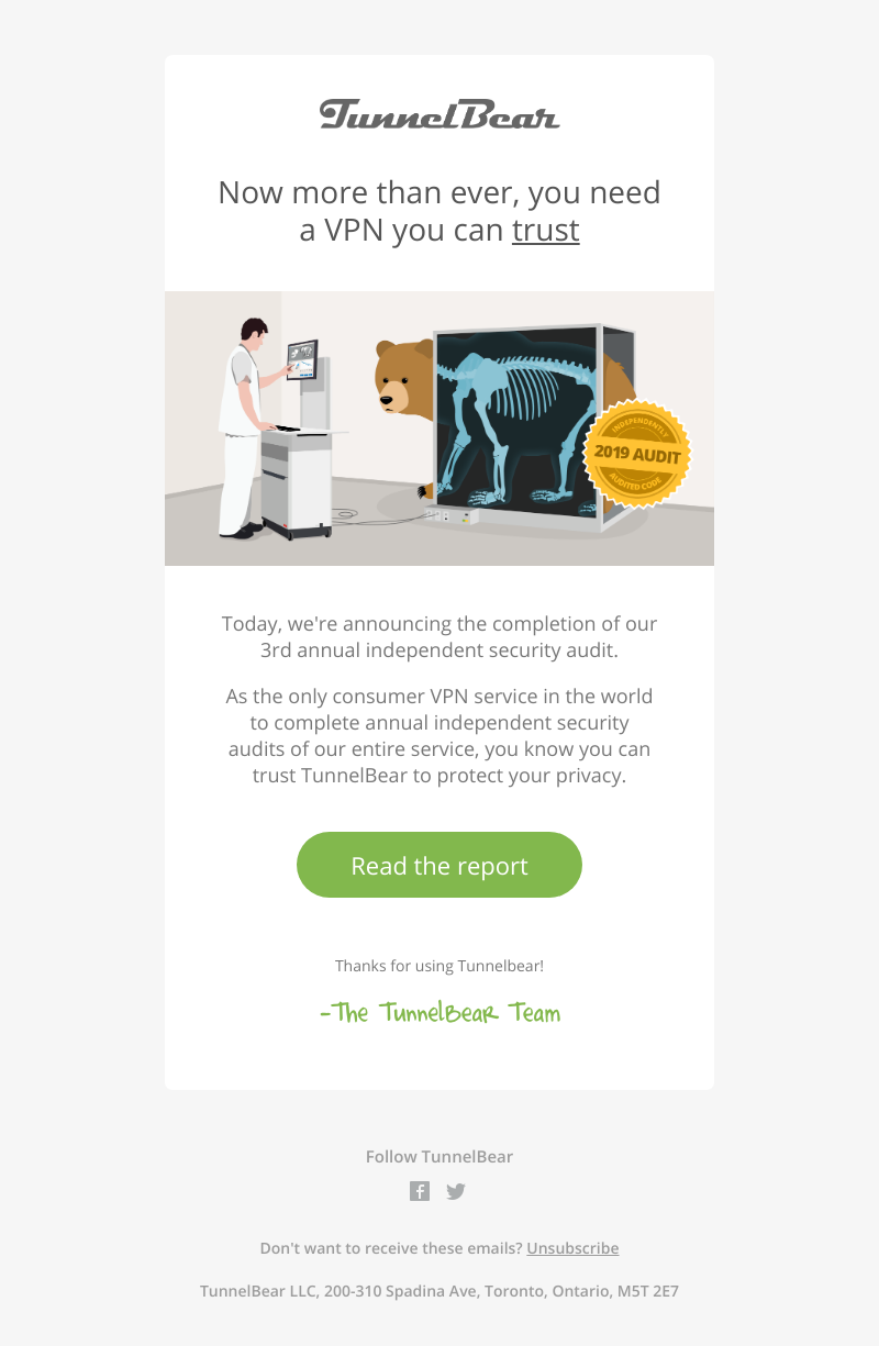  - TunnelBear completes 3rd annual independent security audit 🐻🔍