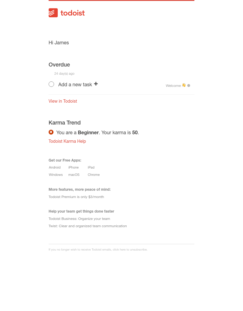 Todoist - Todoist Mar 12 (1 overdue)