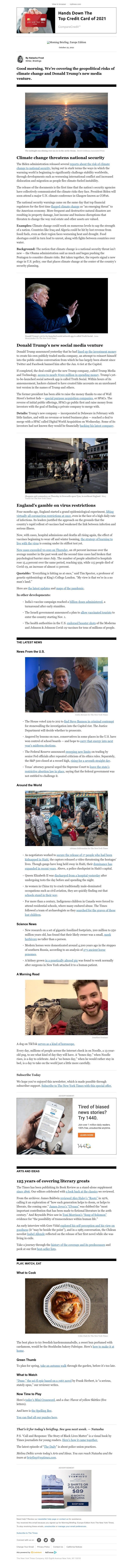 The New York Times - Your Friday Briefing