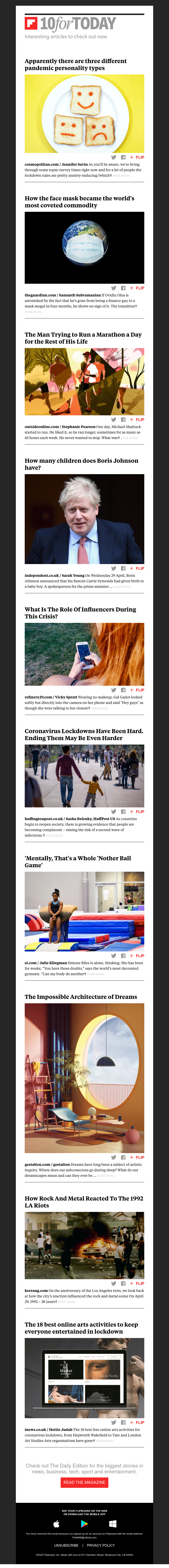 Flipboard - The three different pandemic personality types