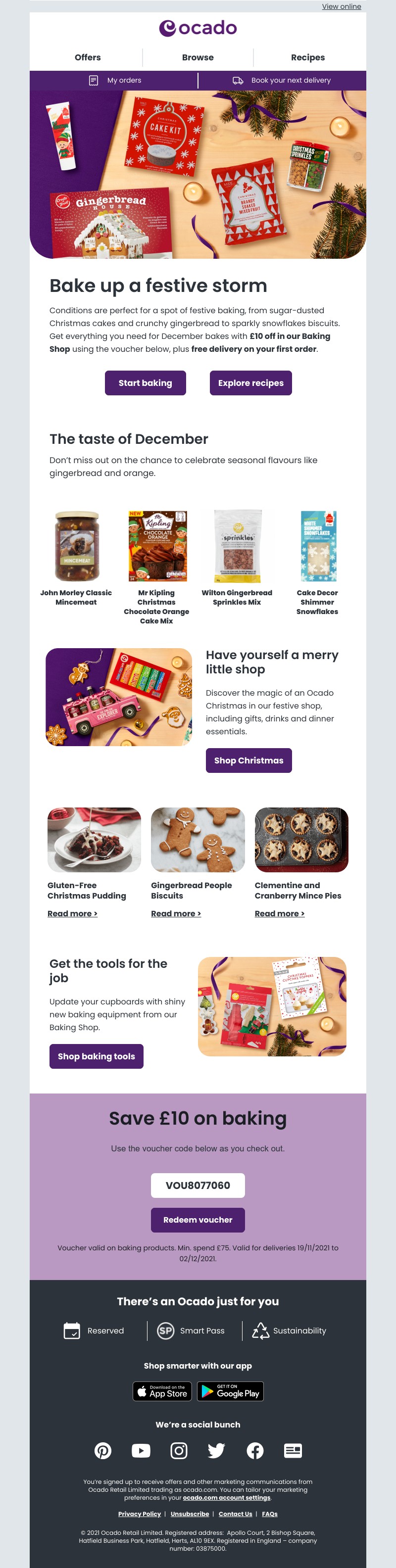  - Get £10 off Christmas baking