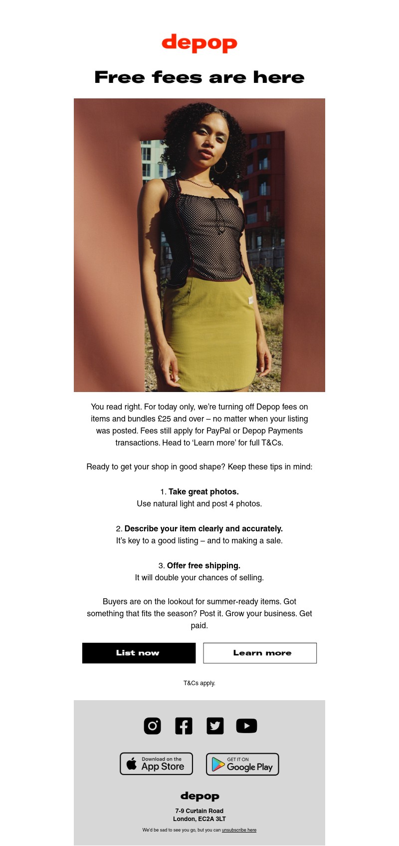 Depop - Today only: sell with zero Depop fees