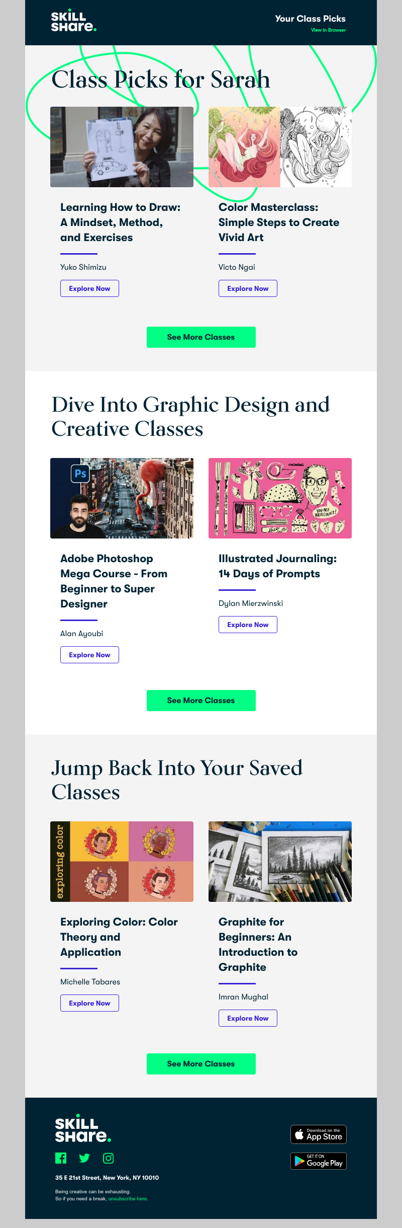 Skillshare - Your Personal Class Recommendations