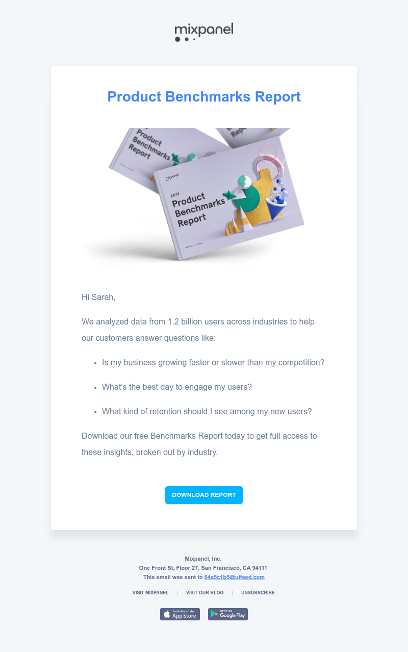 Mixpanel - The Mixpanel 2019 Product Benchmarks Report is here