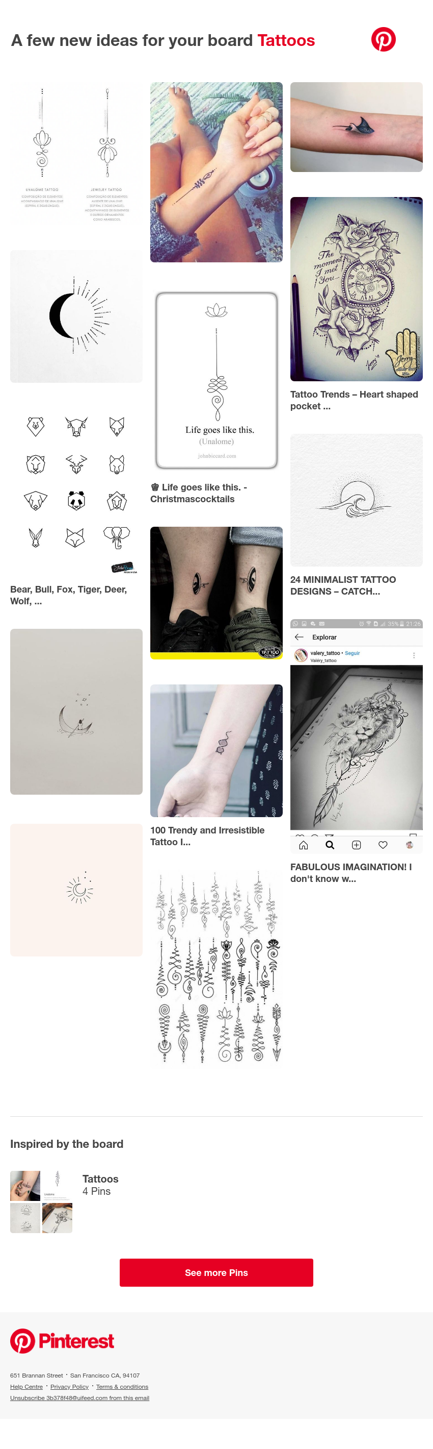 Pinterest - 14 new Pins for your Tattoos board
