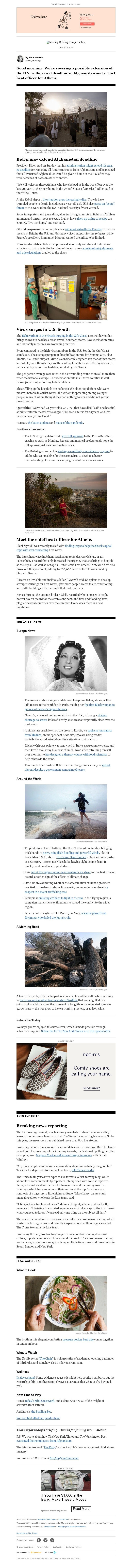 The New York Times - Your Monday Briefing