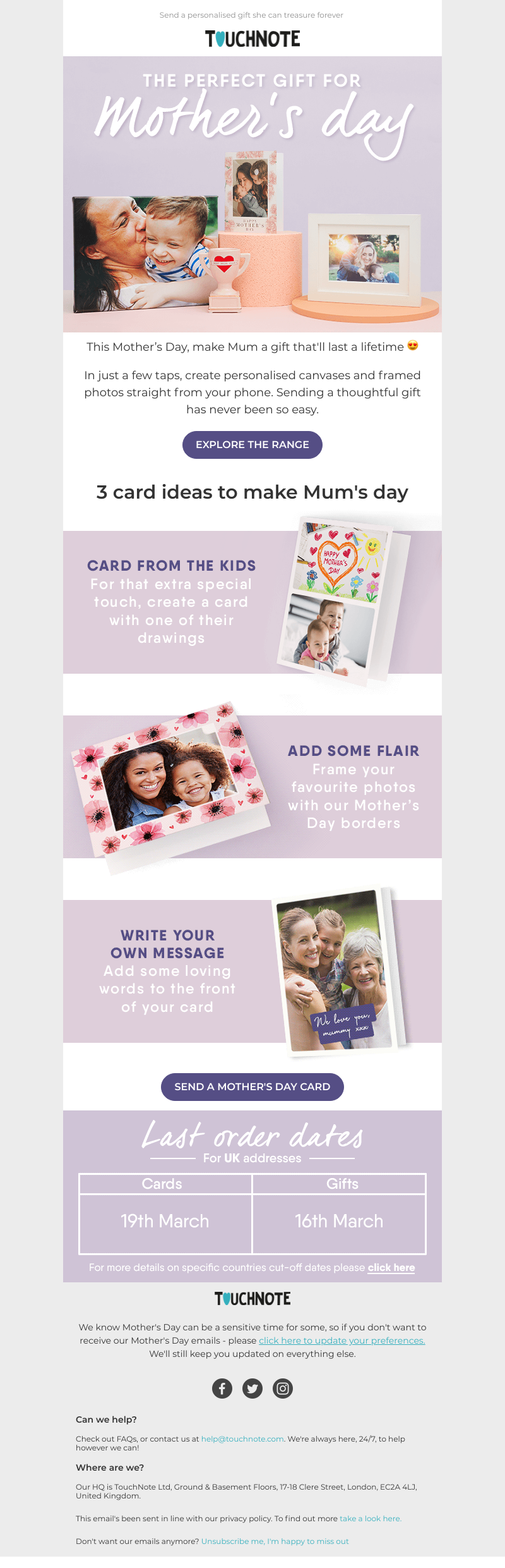 TouchNote - Sarah, we've got the perfect Mother's Day gift 😍