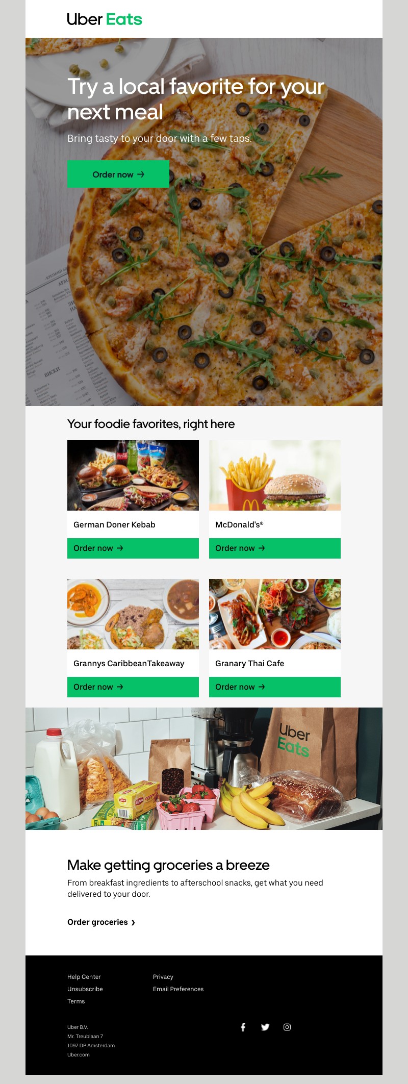 Uber Eats - Order a taste sensation for delivery straight to you