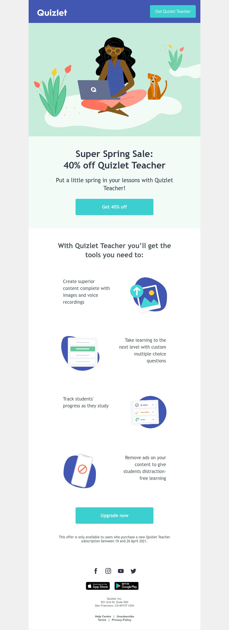 Quizlet - 💐 SPRING SALE: 40% off Quizlet Teacher