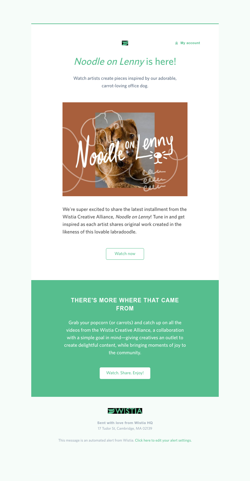 Wistia - New from the Wistia Creative Alliance! 🐶