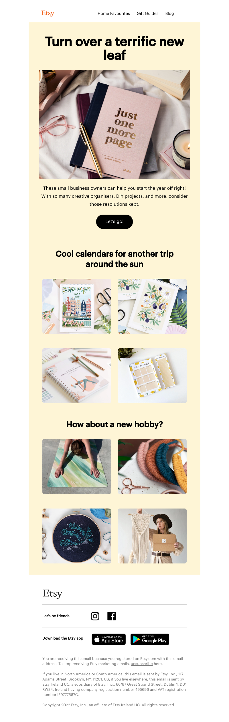 Etsy - Fresh ideas for a fresh year!🌟