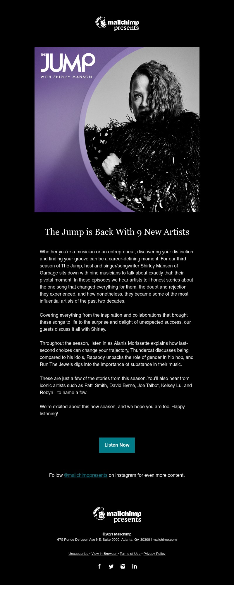Mailchimp - The perfect lunch break listen: The Jump Season 3