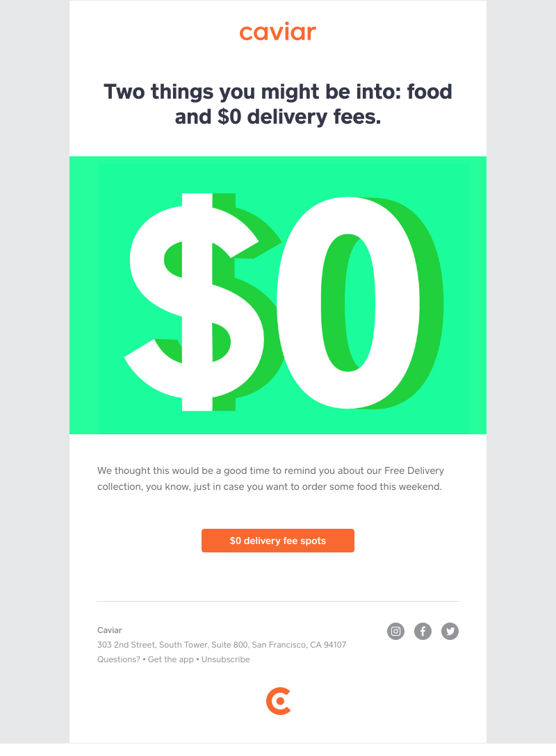  - $0 delivery fees 🆒🆓🆗