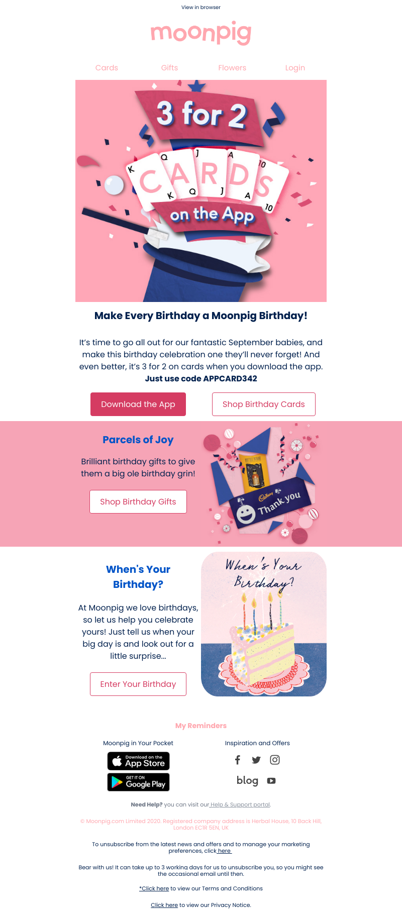 Moonpig - 🎉 Welcome to birthday season, baby!! 🎉