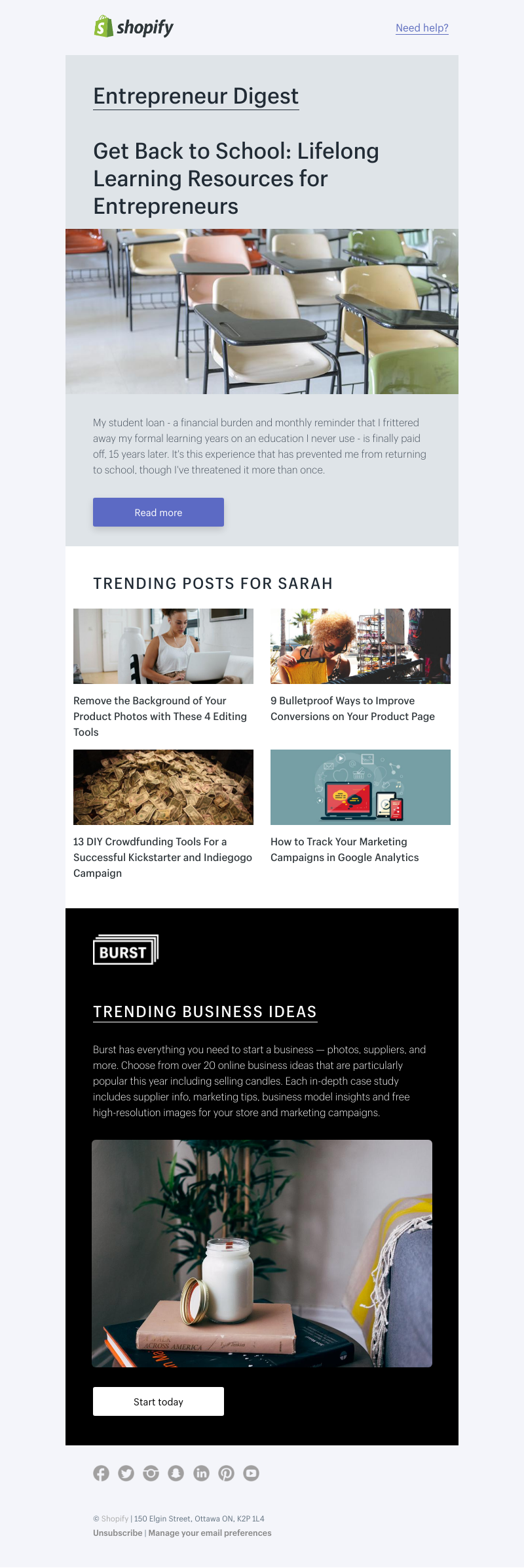 Shopify - Lifelong learnings for entrepreneurs