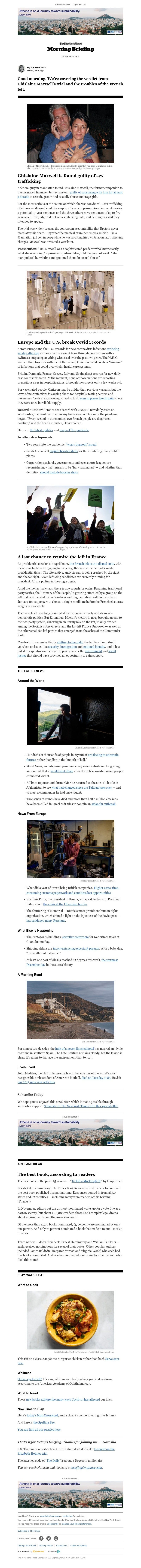 The New York Times - Your Thursday Briefing