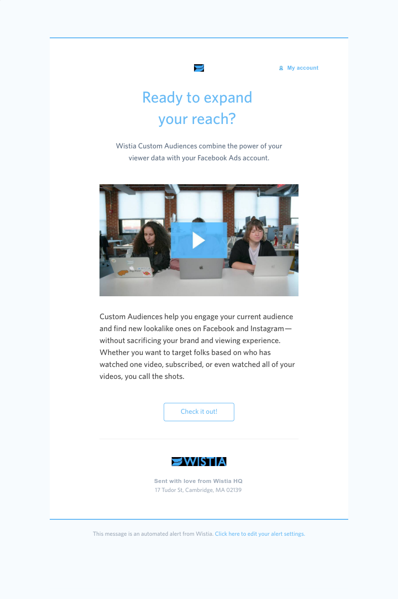 Wistia - New! Create smarter social ads 🤓