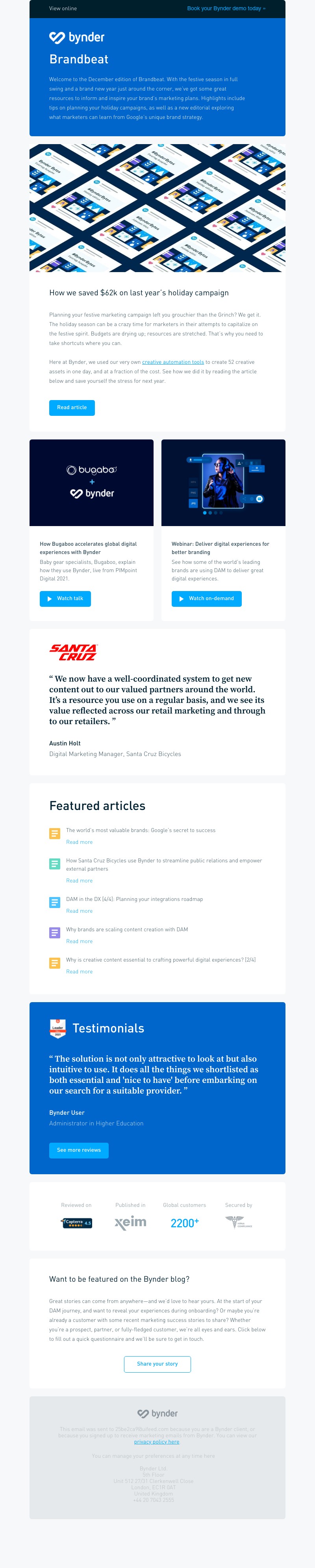 Bynder - Bynder Brandbeat: Holiday campaign planning, without the chaos 🎁