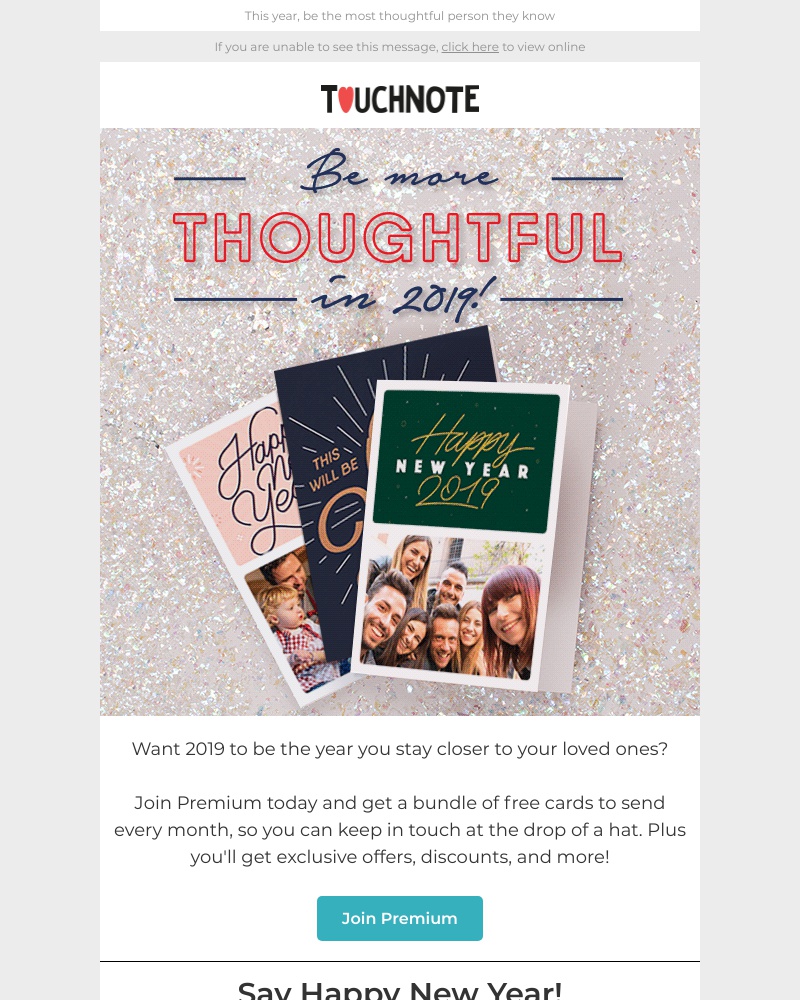 TouchNote - Be more thoughtful in 2019! ⭐️