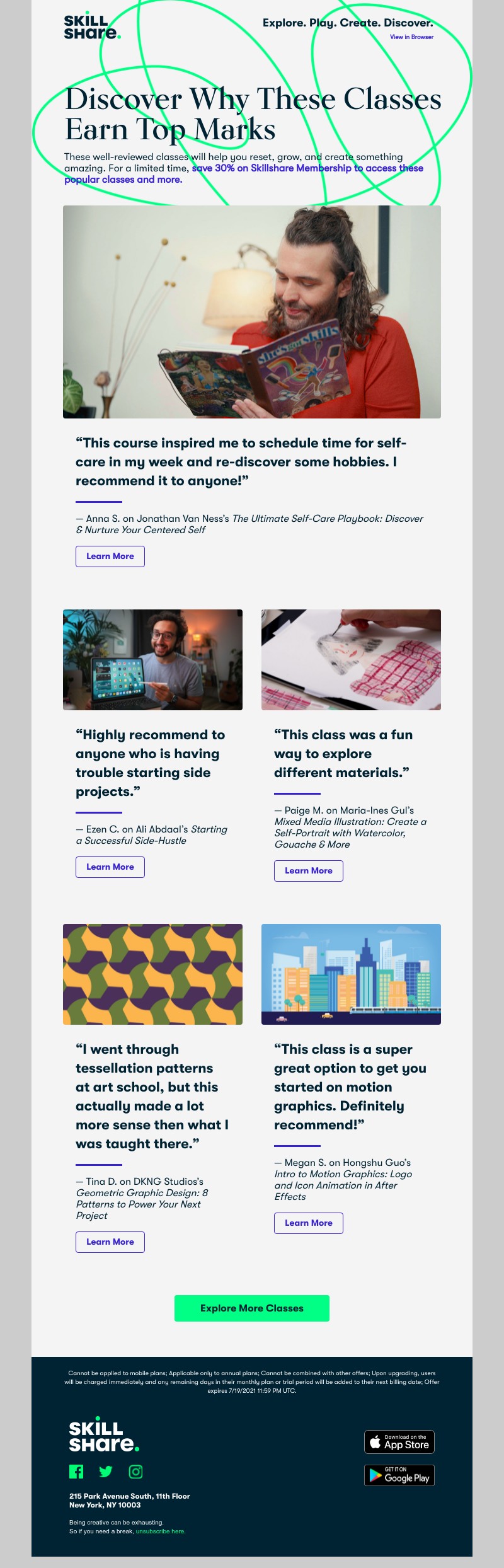 Skillshare - 5 Well-Reviewed Classes to Inspire You