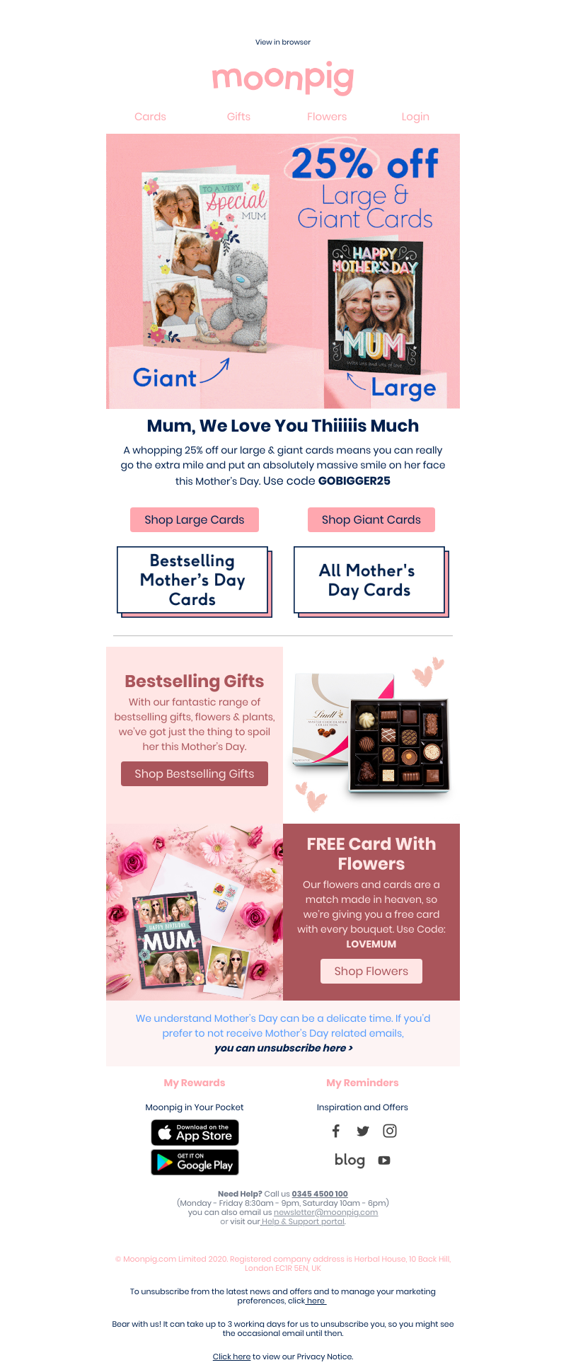 Moonpig - 👀 25% off large & giant cards! 👀