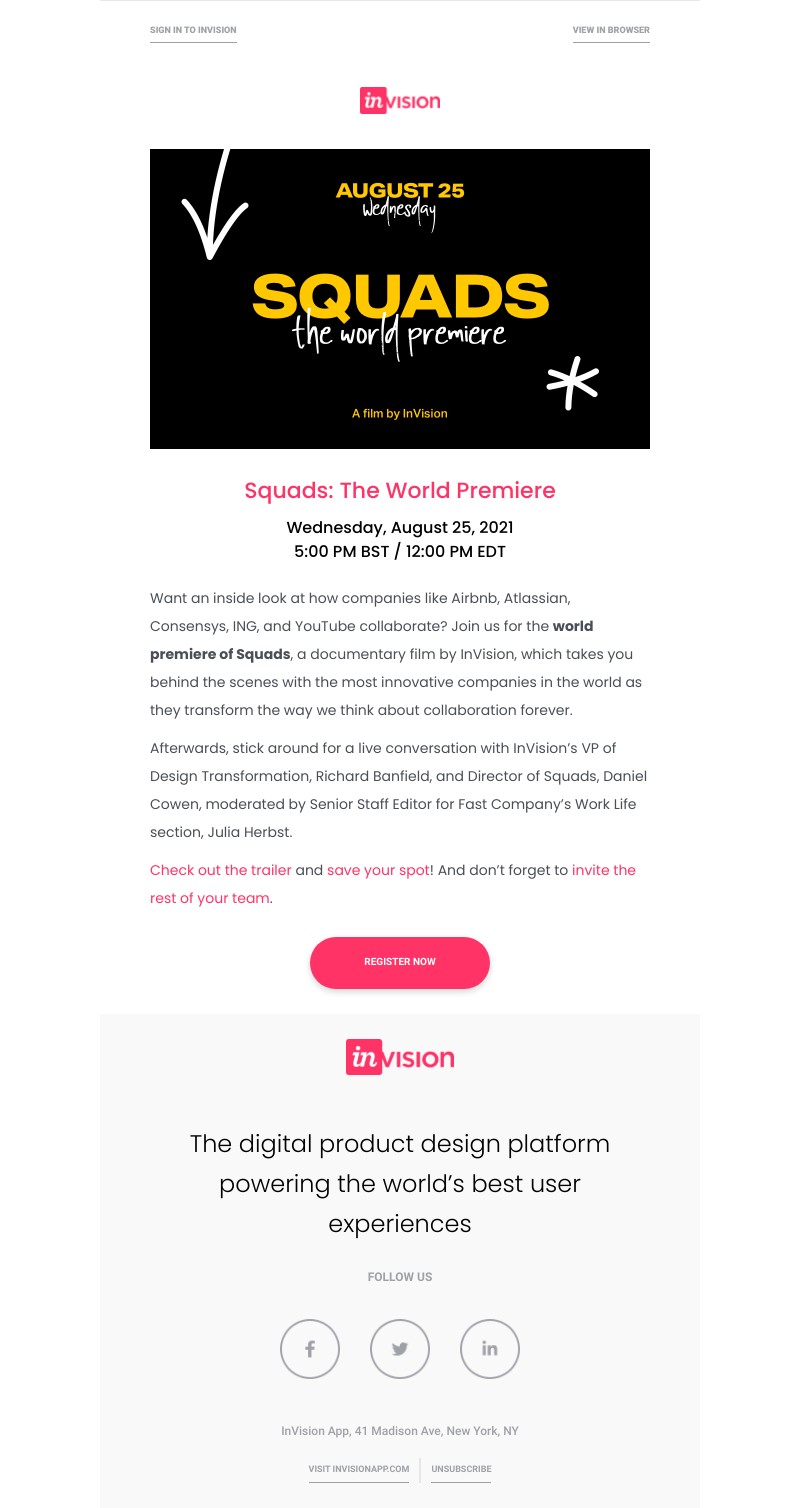 InVision - You’re invited to the world premiere of InVision’s Squads
