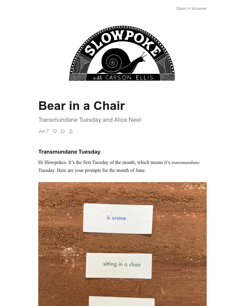 Substack - Bear in a Chair