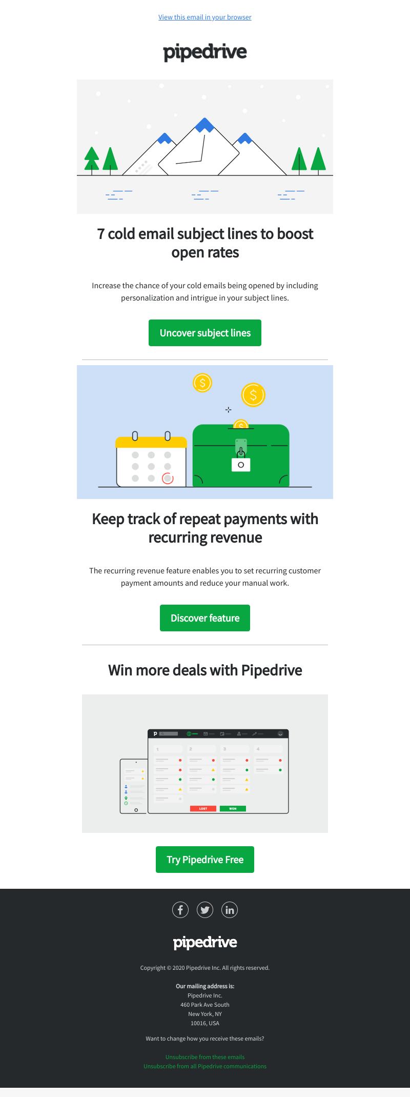 Pipedrive - Open to see why our subject line has 50 characters