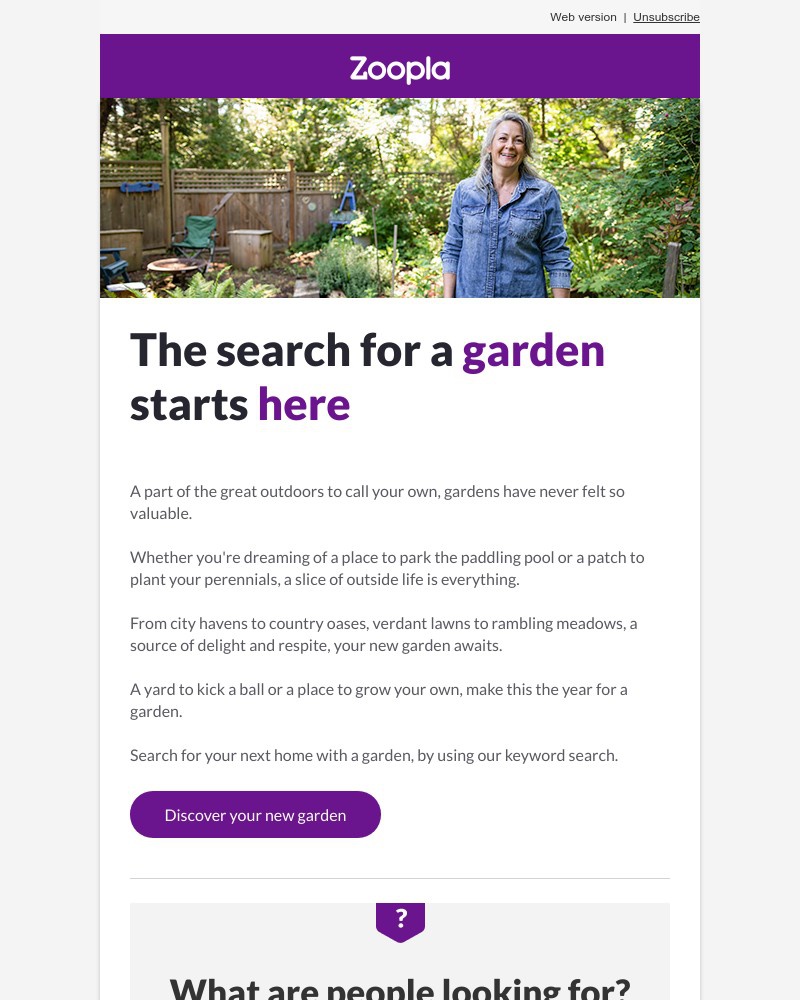 Zoopla - Because we all need the great outdoors