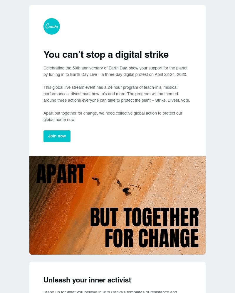 Canva - Become an #OnlineActivist for Earth Day Live on April 22-24, 2020