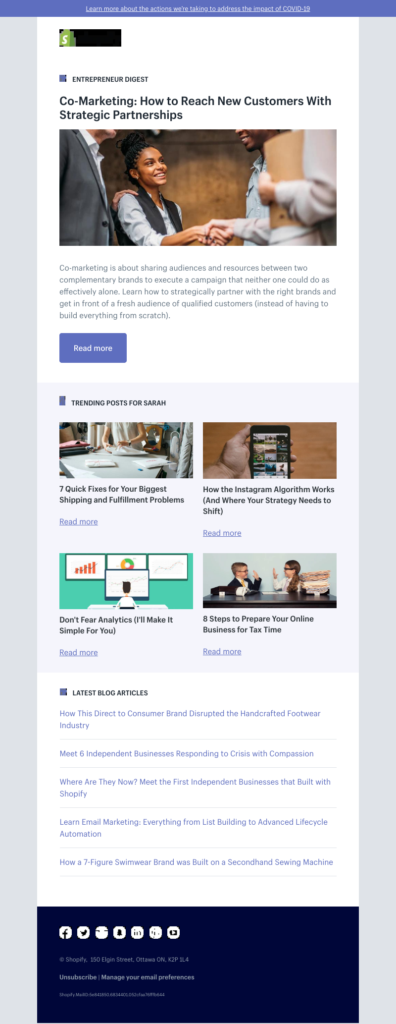 Shopify - Co-Marketing: How to Reach New Customers With Strategic Partnerships