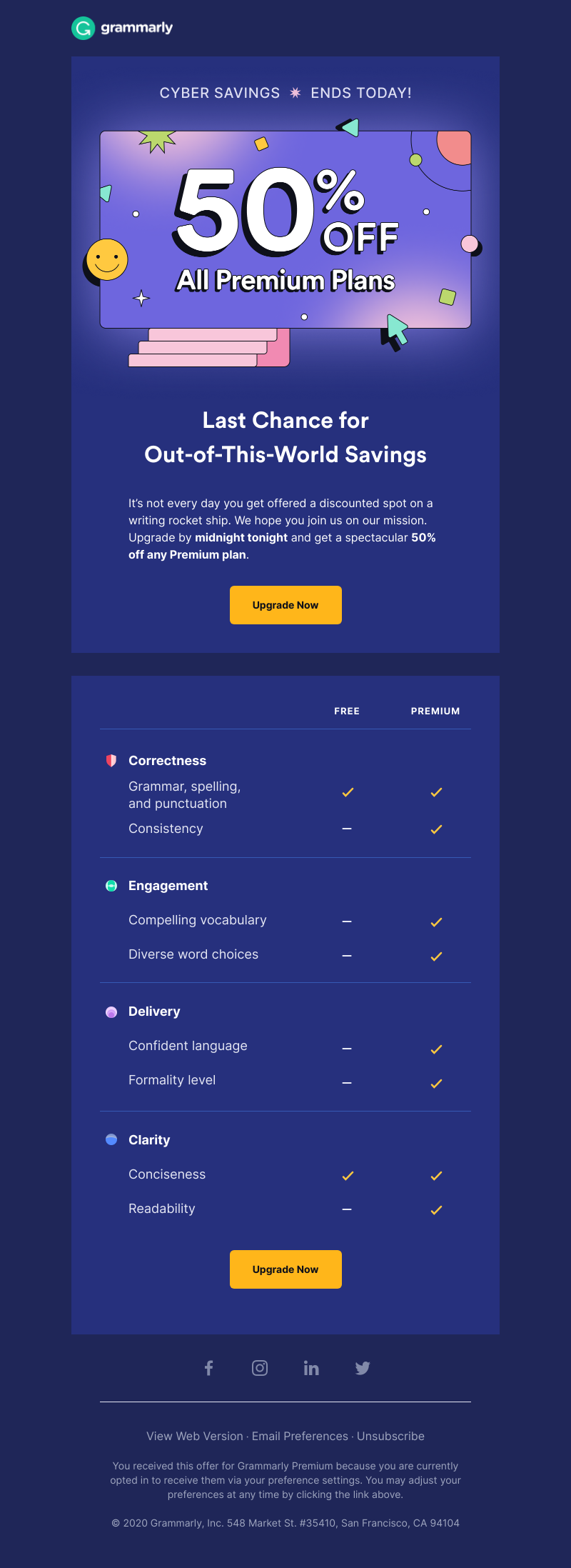 Grammarly - LAST DAY: 50% off all Premium plans