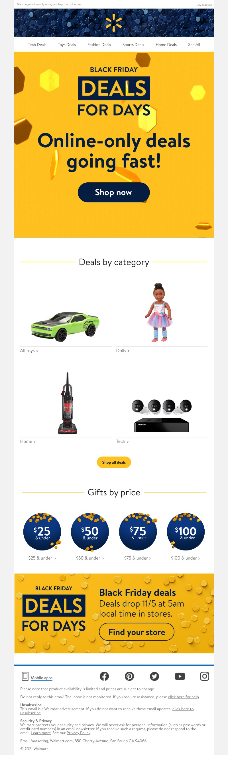 Walmart - ONLINE-ONLY DEALS are going really fast ⚡️