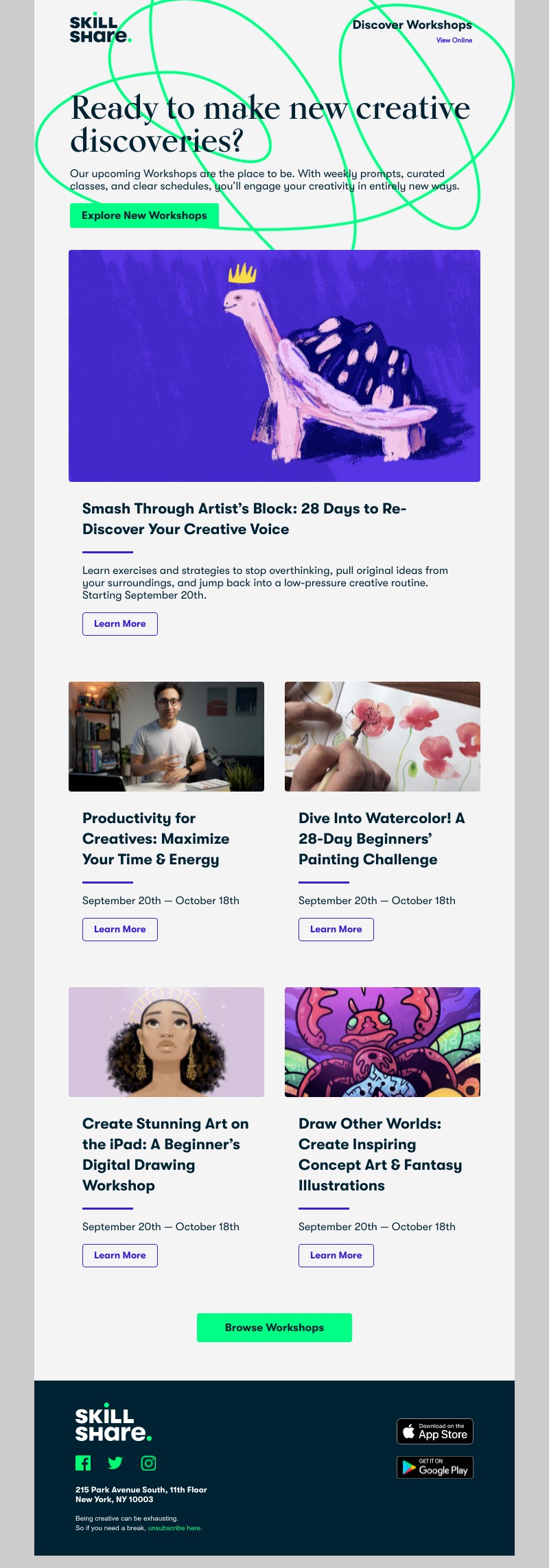 Skillshare - Smash Through Artist’s Block, Maximize Your Time, and More