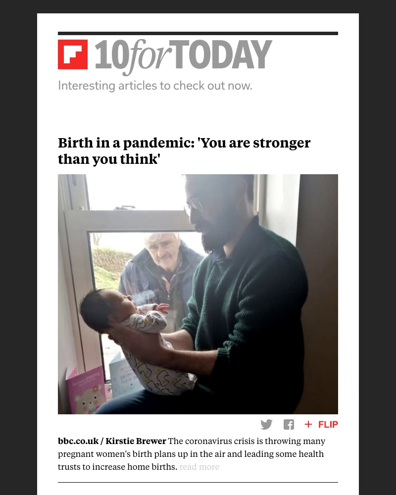 Flipboard - Birth in a pandemic