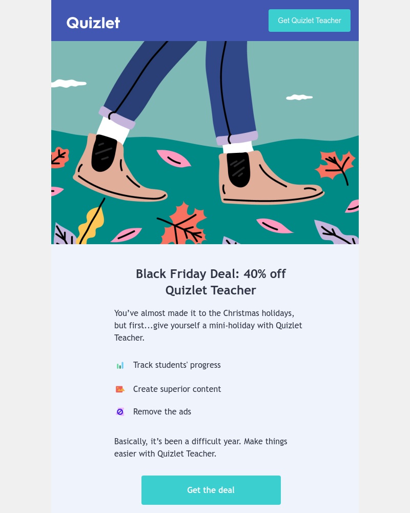Quizlet - ⚫ Black Friday Deal: 40% off Quizlet Teacher