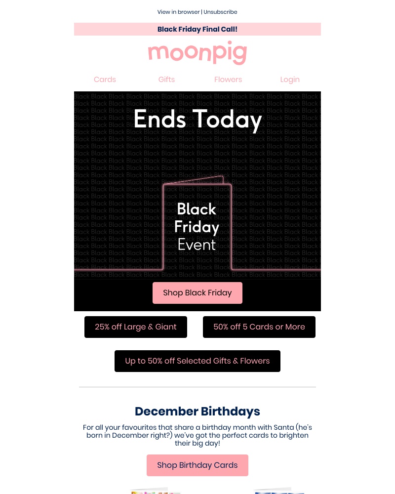 Moonpig - ⚠️ Black Friday ENDS today! ⚠️
