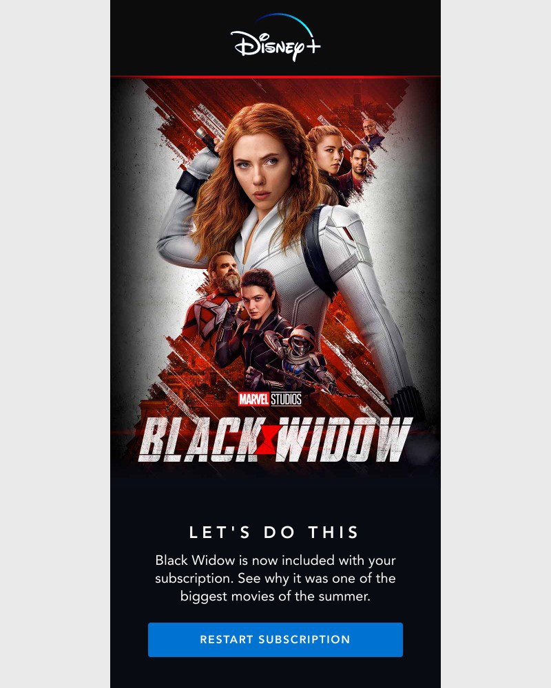 Disney+ - Black Widow is waiting