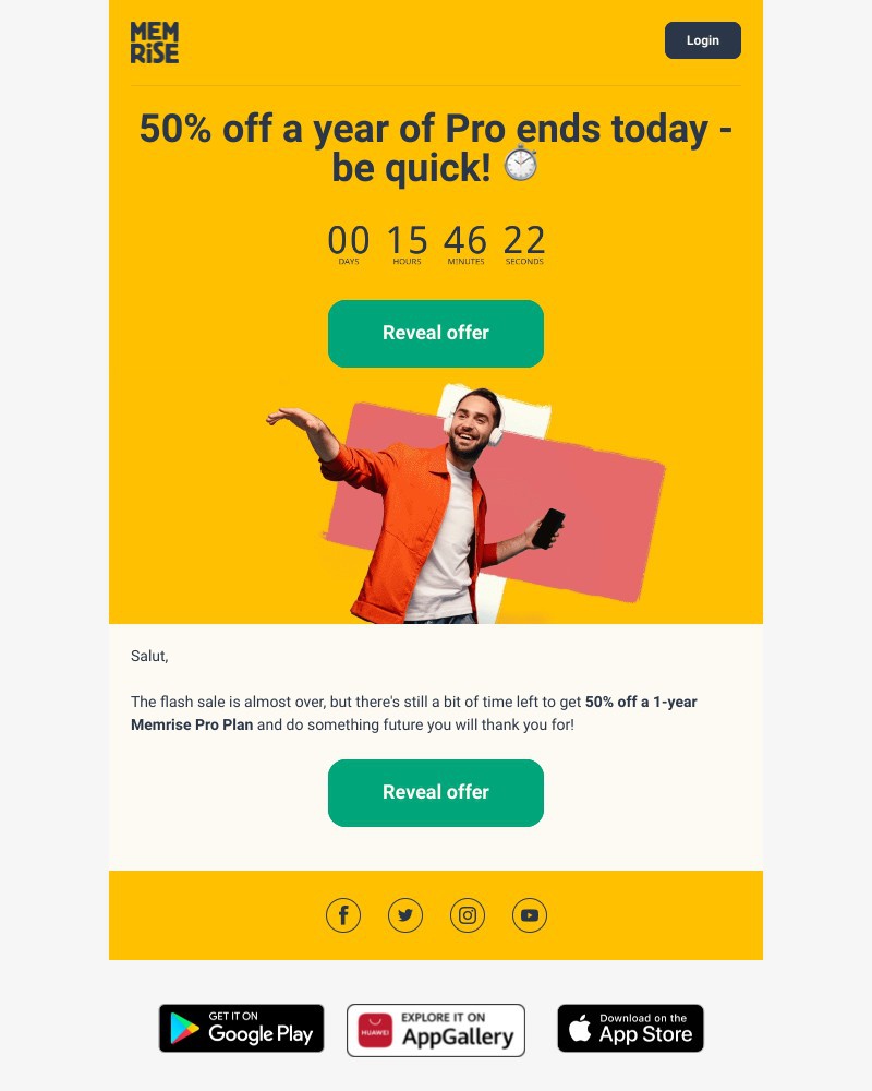 Memrise - Blink and you'll miss it - 50% off ends today! ⚡️