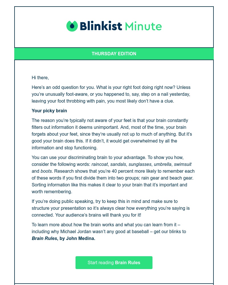  - Blinkist Minute: Take advantage of your picky brain