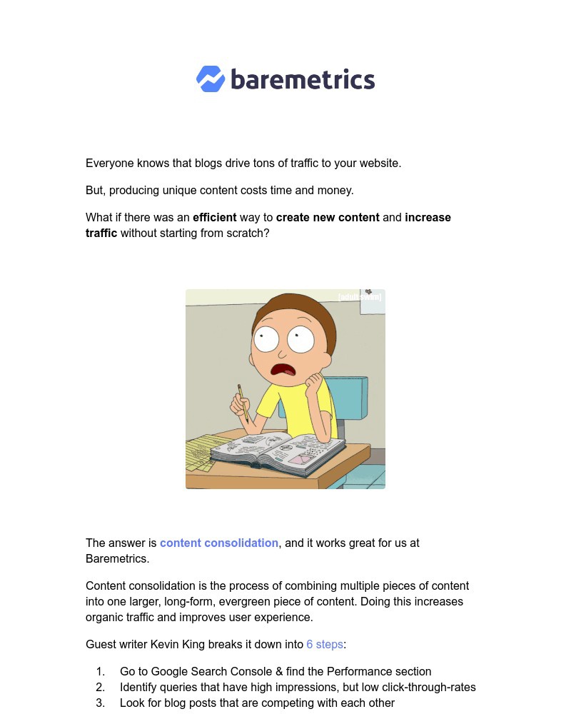 Baremetrics - Boost organic traffic without creating more content? Here's how ♻️